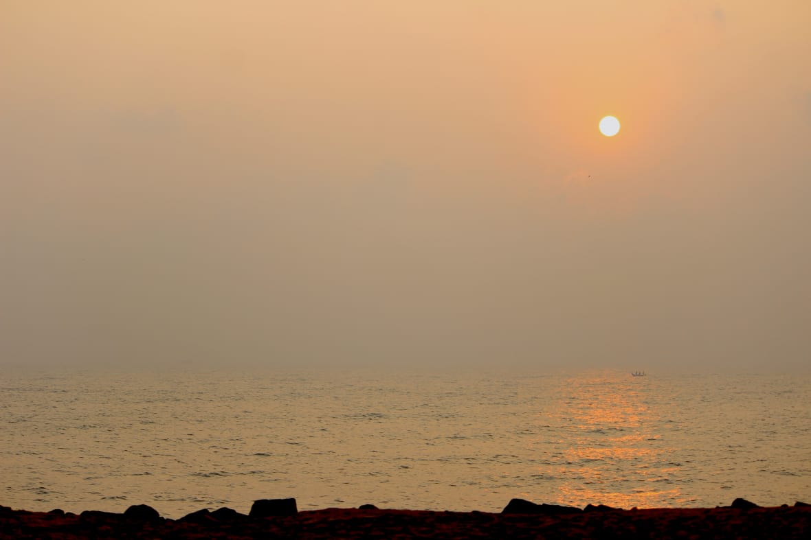 sunrise in pondicherry